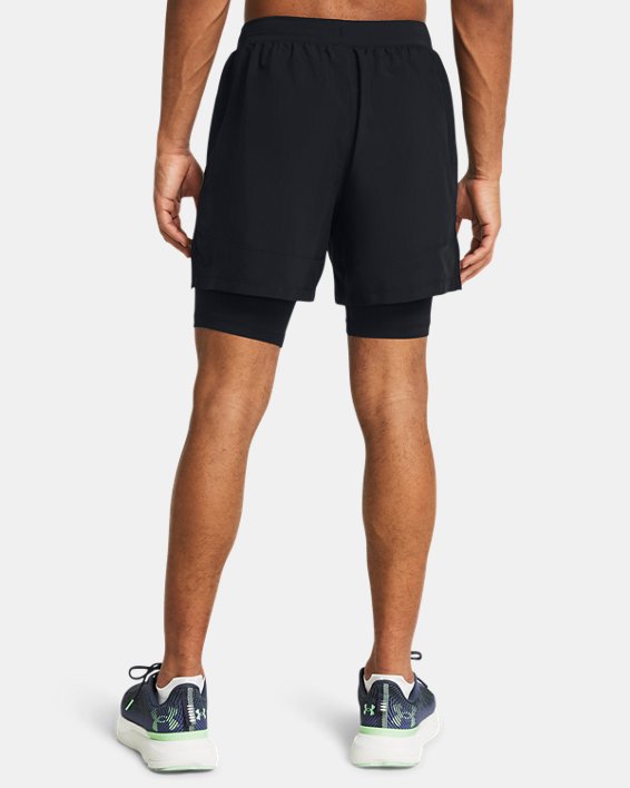 Men's UA Launch 2-in-1 5" Shorts in Black image number 1